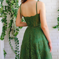 Dark Green Lace Prom Gown,A line Long Green Lace Fairy Prom Dress,Sweetheart Tied Straps Ball Gown Prom Dress, Lace Homecoming/Party Dress    fg2247