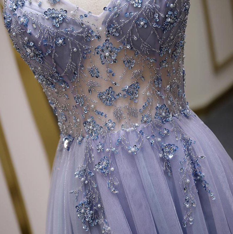 Sparkly A Line Spaghetti Straps Lace Up Back Long Prom Dresses, Evening Party Dresses    fg1100