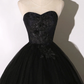 Black Long Prom Dresses, Black Lace Formal Evening Dress     fg1308