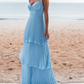Charming Blue Prom Dress Long Evening Dress    fg3116