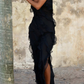 Black Long Party Dress, Mermaid Prom Dress    fg3285