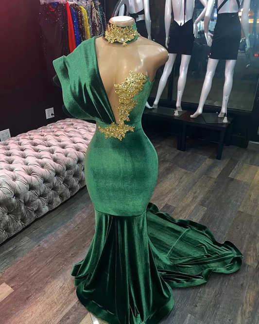 Green Evening Prom Dresses, Long Prom Dress      fg3337