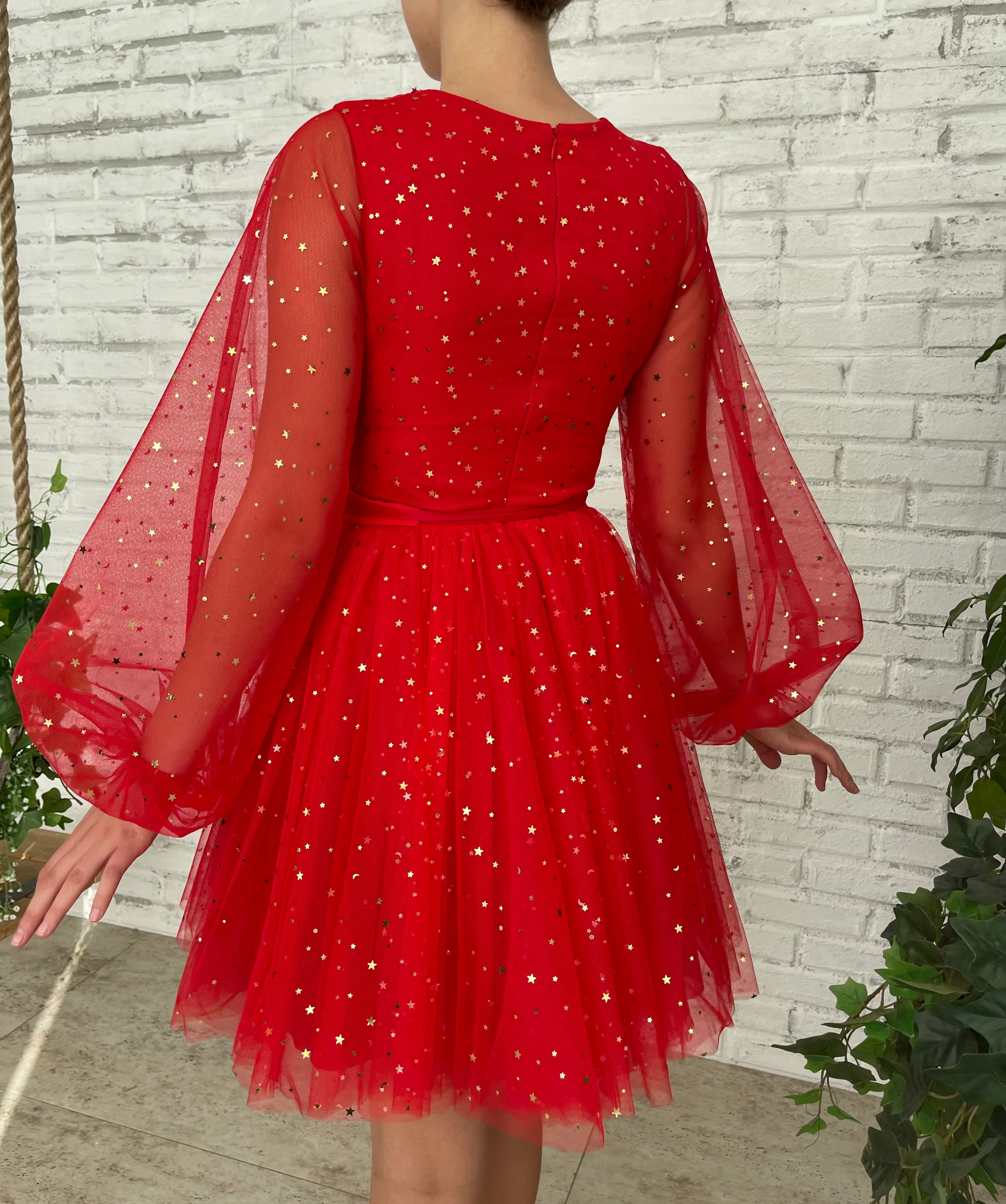 Formal dresses top long sleeve short
