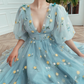 Popular V Neck Formal A Line Tulle Bridal Gown Long Prom Dresses      fg1693