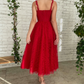 Red Lace Party Prom Dress Tulle Sweet 16 Gown    fg3288