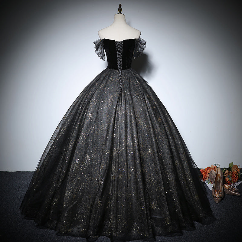 Black evening dress 2022 new dress long elegant prom dress      fg126