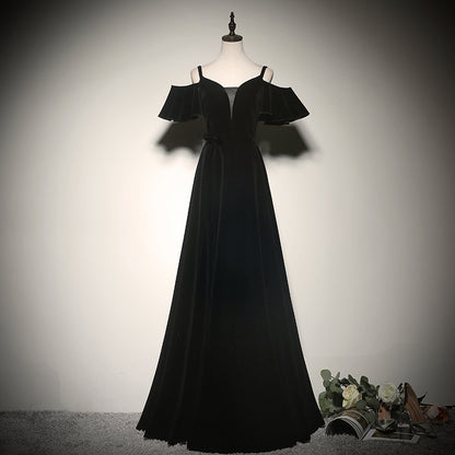 Black evening dress 2022 new long elegant party dress prom dress      fg130