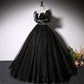 Black evening dress women's long ball gown party dress prom dress      fg138