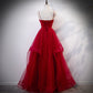 Long red evening dress fashion party gowns bridesmaid dress prom dress      fg160