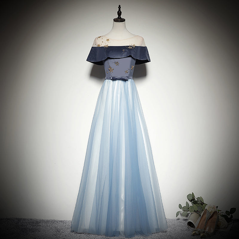 Simple and generous dress new style blue bridesmaid dress evening dress prom dress      fg168