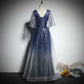 A-line navy blue bridesmaid dress evening dress new prom dress party gowns     fg194
