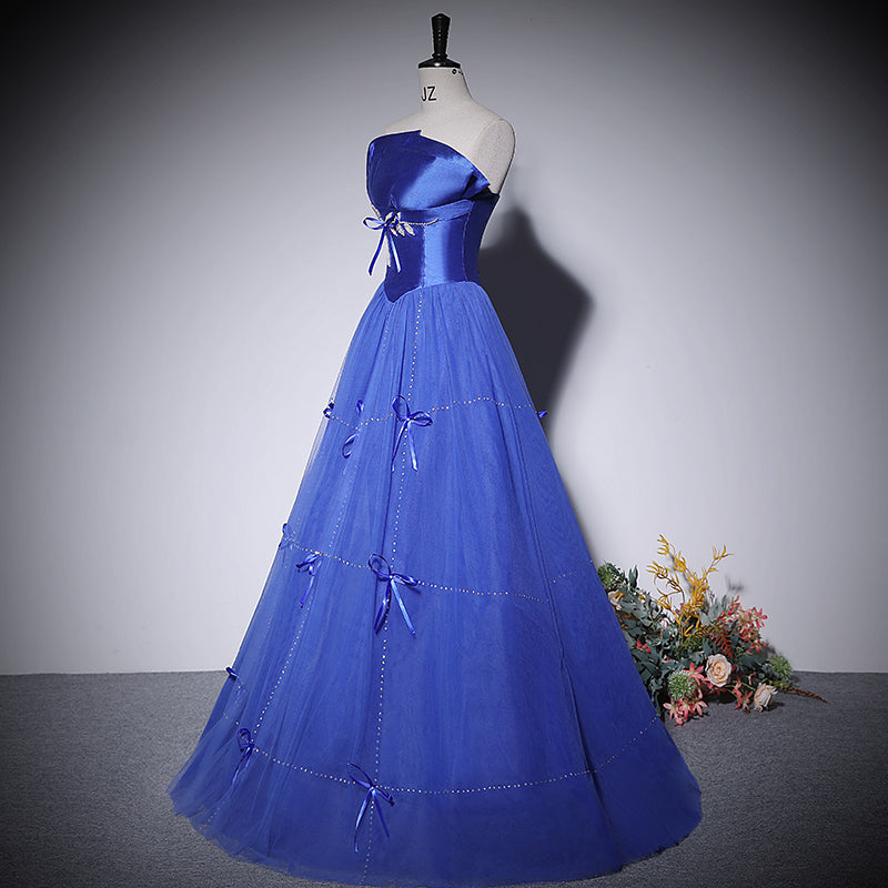 Blue a line evening dress new prom dress party gowns     fg223