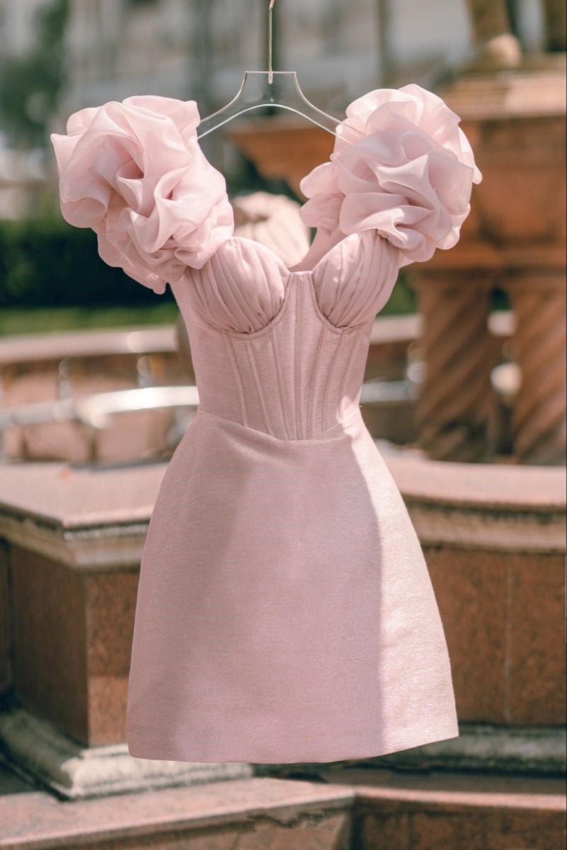 Pink Stunning Short Hoco Dress Homecoming Dress Party Dress    fg320