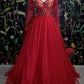 Gorgeous red Long evening dress Prom Dresses       fg408