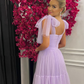 Modern Lavender Sleeveless Evening Dresses Prom Dress Spaghetti Bridal Formal Party Gowns      fg480