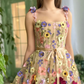 Short wedding dress with beautiful 3d flowers. Unique strapless short Homecoming Dress      fg691