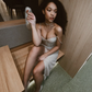 Spaghetti Strap Party dress, Sparkling dress ,Sequin Prom Dress with Slit       fg740