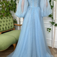 Long Blue Prom Dresses, Long Formal Evening Graduation Dresses     fg766