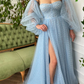 Long Blue Prom Dresses, Long Formal Evening Graduation Dresses     fg766