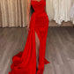 SATIN MERMAID LONG PROM DRESS EVENING DRESS     fg77