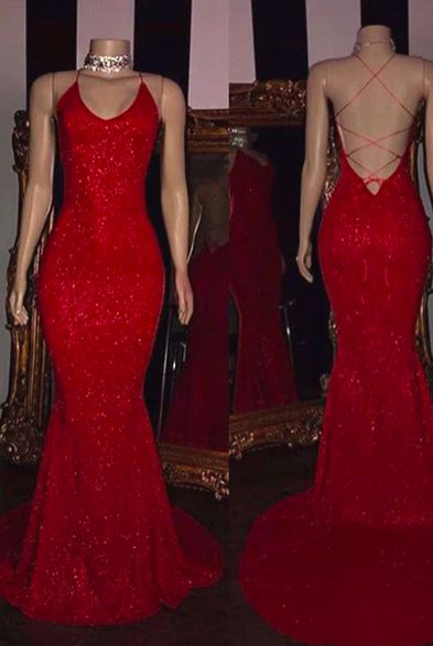 Red prom dresses, lace prom dresses, sequins prom dresses, custom make evening dresses    fg796