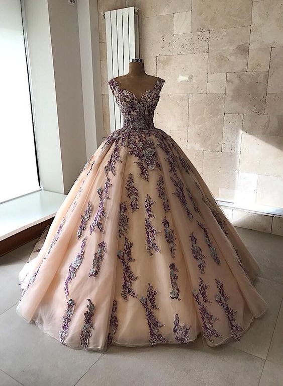 Quinceanera Dresses Lace Applique Sweet 16 Dress Ball Gown Prom Dress     fg898