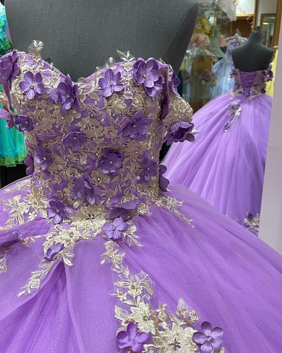 Purple Ball Gown Evening Dress Long Prom Gown        fg946