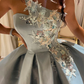 Cute satin lace short prom dress one shoulder evening dress    fg963